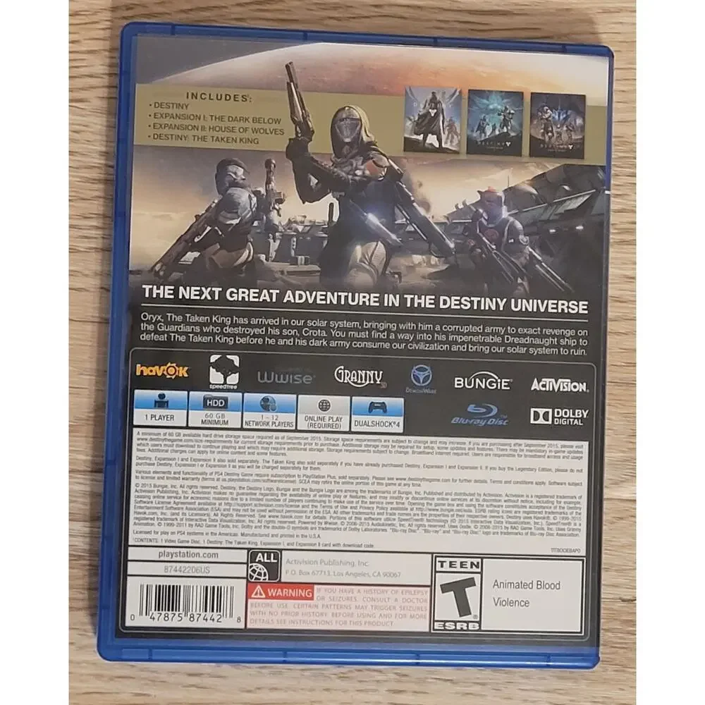 Destiny: The Taken King Legendary Edition Sony PlayStation 4 Preowned Untested